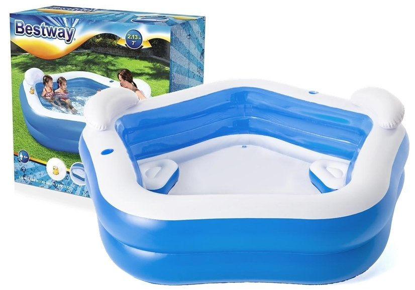 Pripučiamas baseinas bestway family fun, 213x206x69 cm