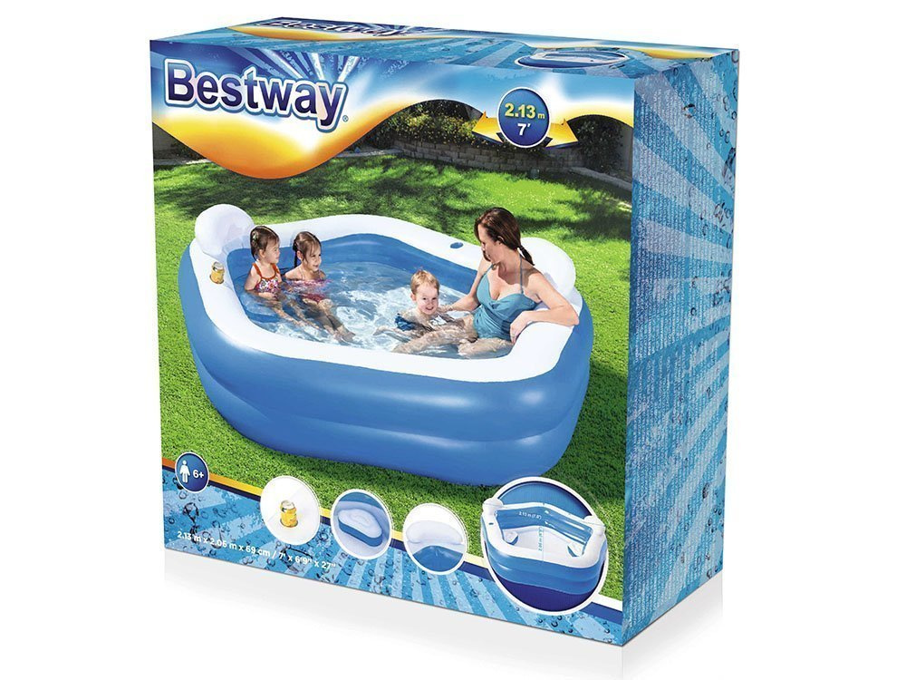 Pripučiamas baseinas bestway family fun, 213x206x69 cm