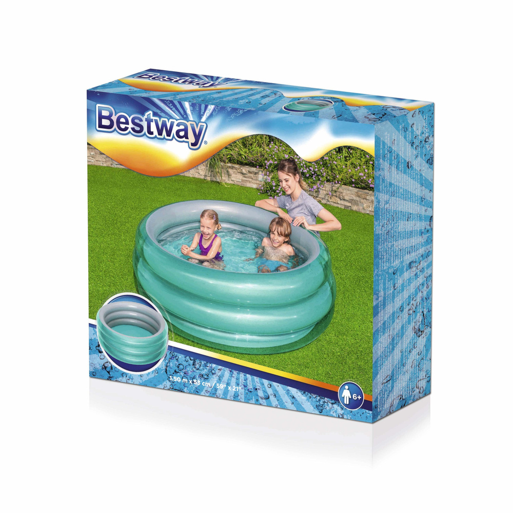 Pripučiamas baseinas bestway big metallic, 150x53 cm