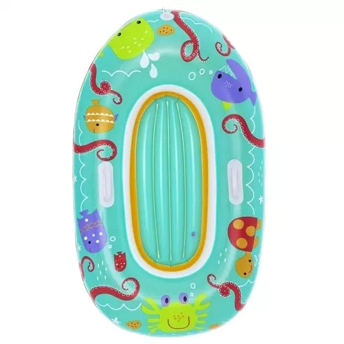 Pripučiama valtis vaikams bestway happy crustacean, 119x79 cm, orandžinė/mėlyna