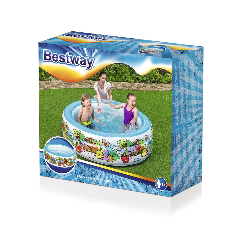 Pripučiamas baseinas bestway character play, 152x51 cm