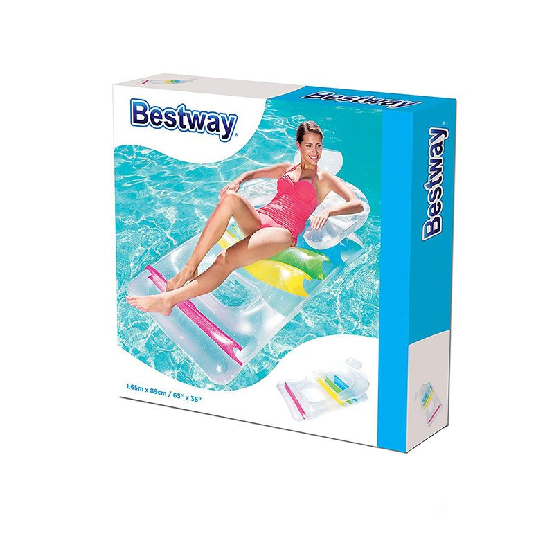 Pripučiamas gultas bestway kool lounge, skaidrus