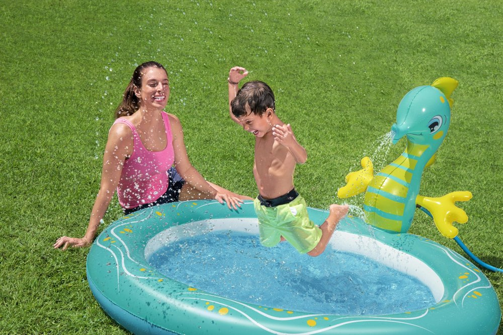 Pripučiamas baseinas bestway seahorse sprinkler, 188x160x86 cm