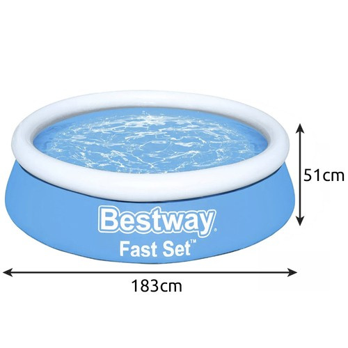 Baseinas bestway fast set 183x51 cm, be filtro
