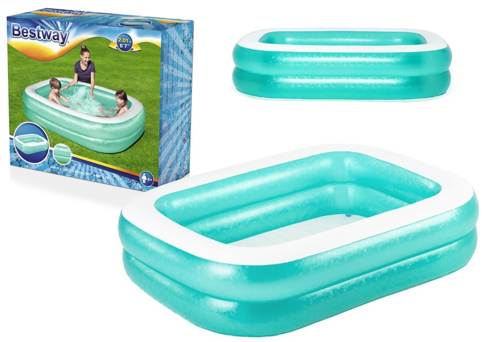 Pripučiamas baseinas bestway family rectangular, 201x150x51 cm