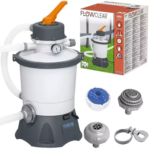 Baseino vandens smėlio filtras su pompa bestway flowclear, 2271 l/val.