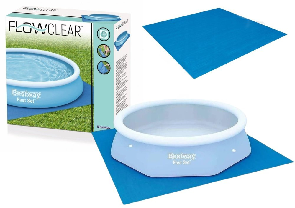 Baseino patiesalas bestway flowclear, 396x396 cm