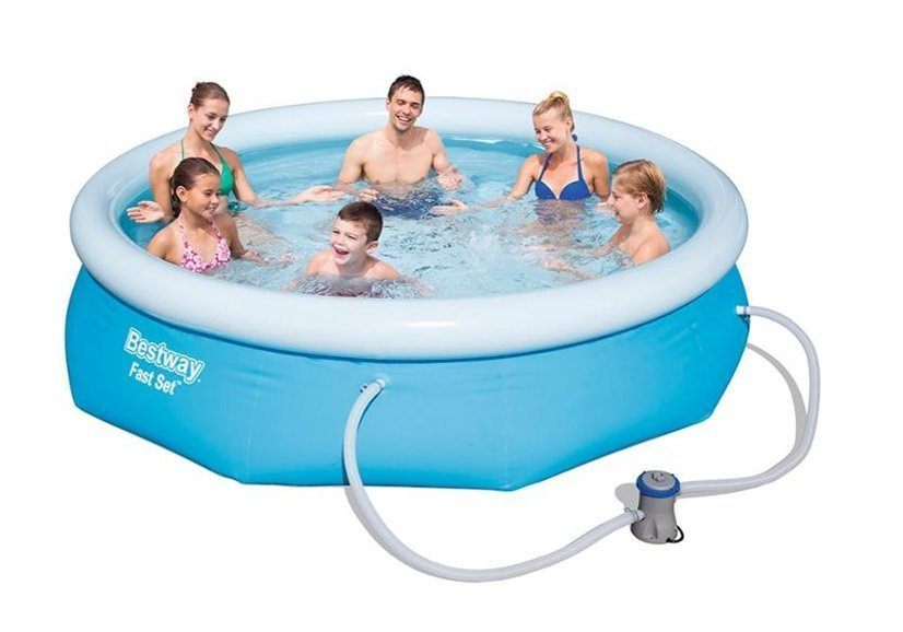 Baseino rinkinys bestway marin fast, apvalus, 305 cm, mėlyna
