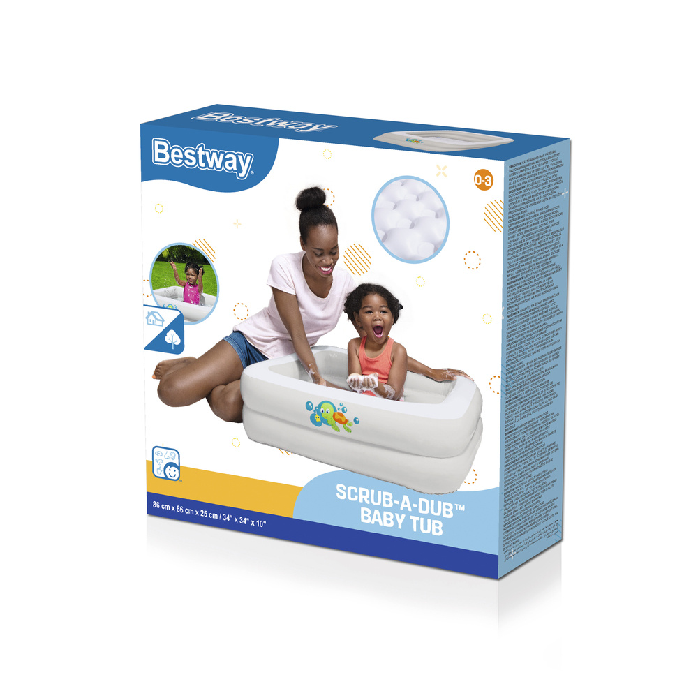 Pripučiamas baseinas kūdikiams bestway baby tub, 86x86x25 cm