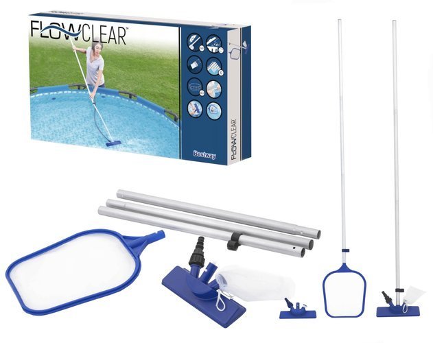 Baseino priežiūros rinkinys bestway flowclear, 3-jų dalių
