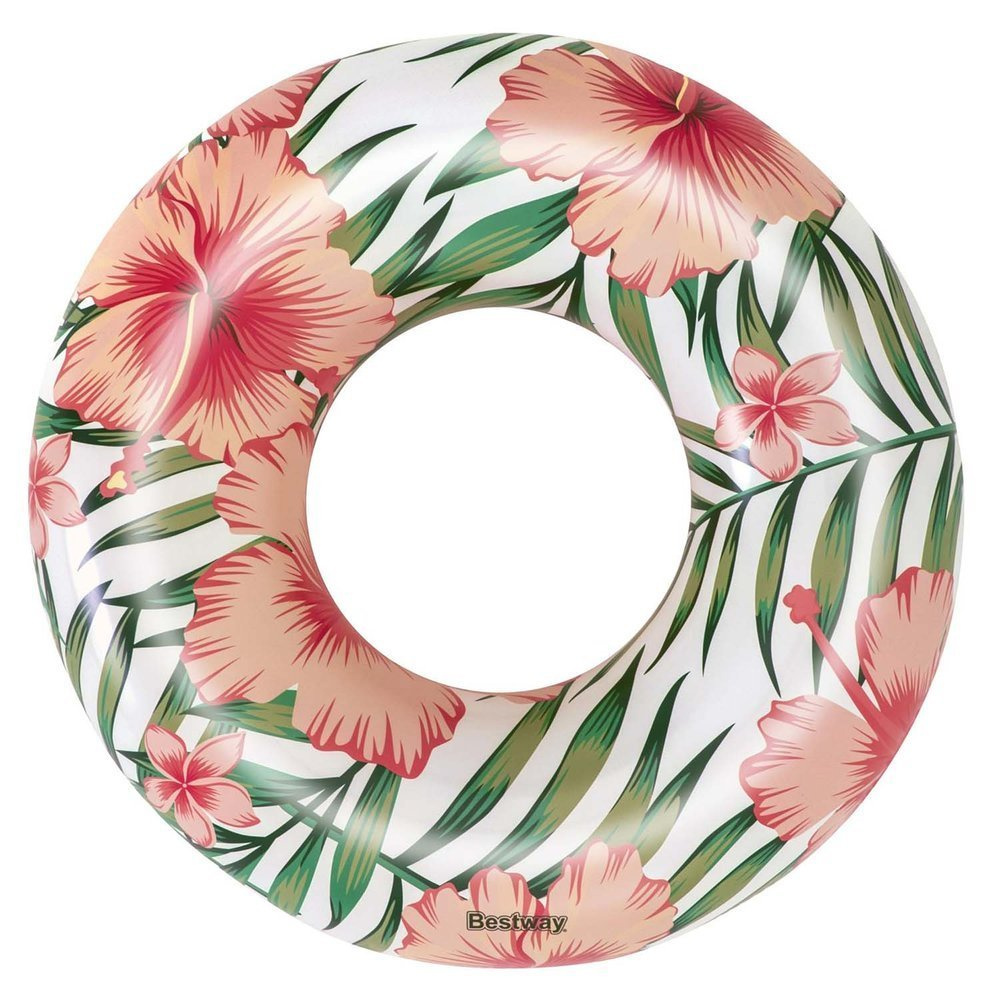 Pripučiamas ratas bestway tropical palms, 106 cm, mėlynas/rožinis