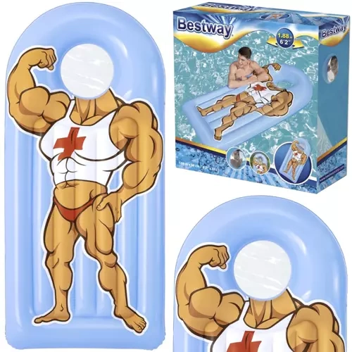 Pripučiamas paplūdimio čiužinys bestway flip air mat, 188x89 cm