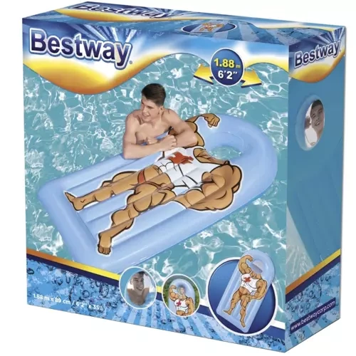 Pripučiamas paplūdimio čiužinys bestway flip air mat, 188x89 cm