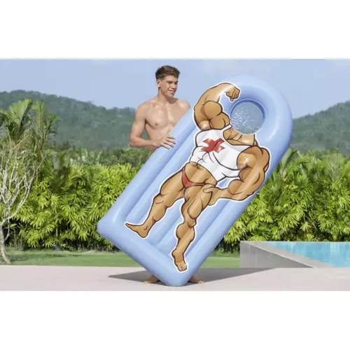 Pripučiamas paplūdimio čiužinys bestway flip air mat, 188x89 cm