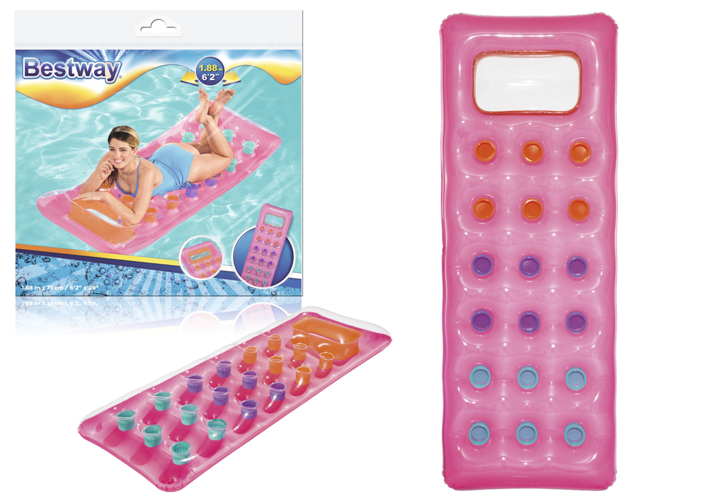 Pripučiamas paplūdimio čiužinys bestway fashion 177x63x16 cm