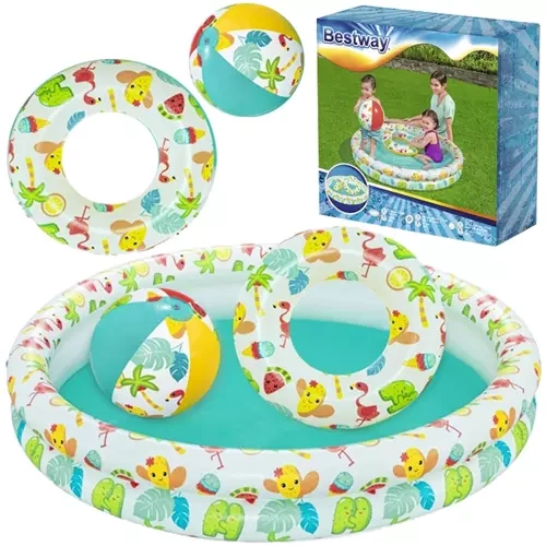 Pripučiamas baseinas su priedais bestway play, 112x51 cm