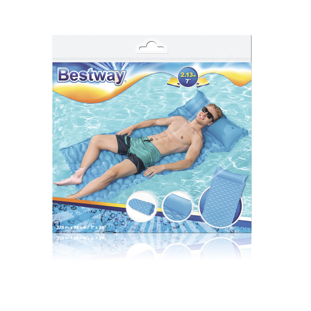 Pripučiamas paplūdimio čiužinys bestway float'n roll, 213x 86cm