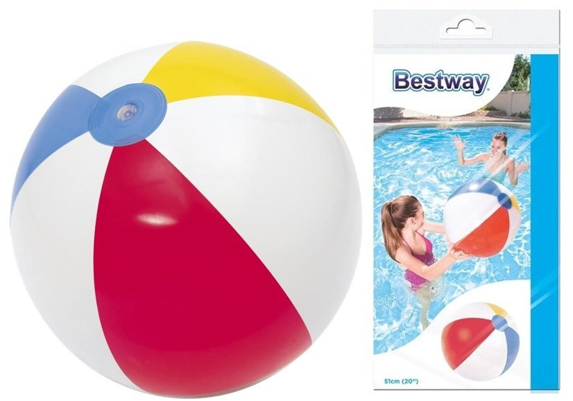 Pripučiamas paplūdimio kamuolys bestway beach, 51 cm
