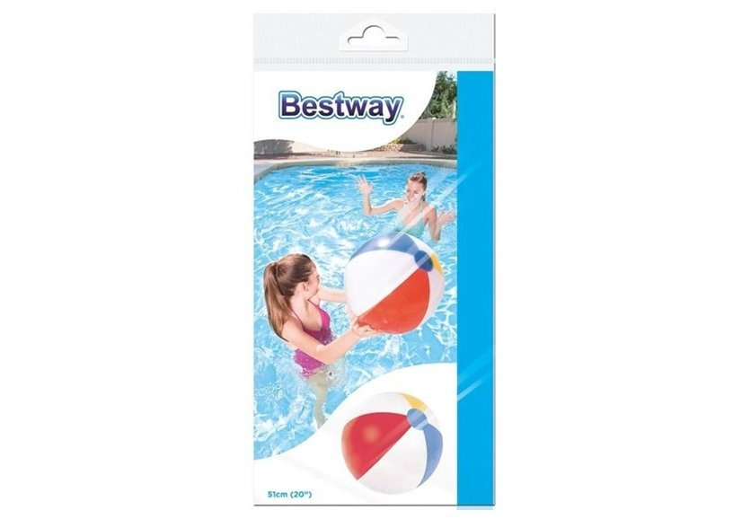 Pripučiamas paplūdimio kamuolys bestway beach, 51 cm