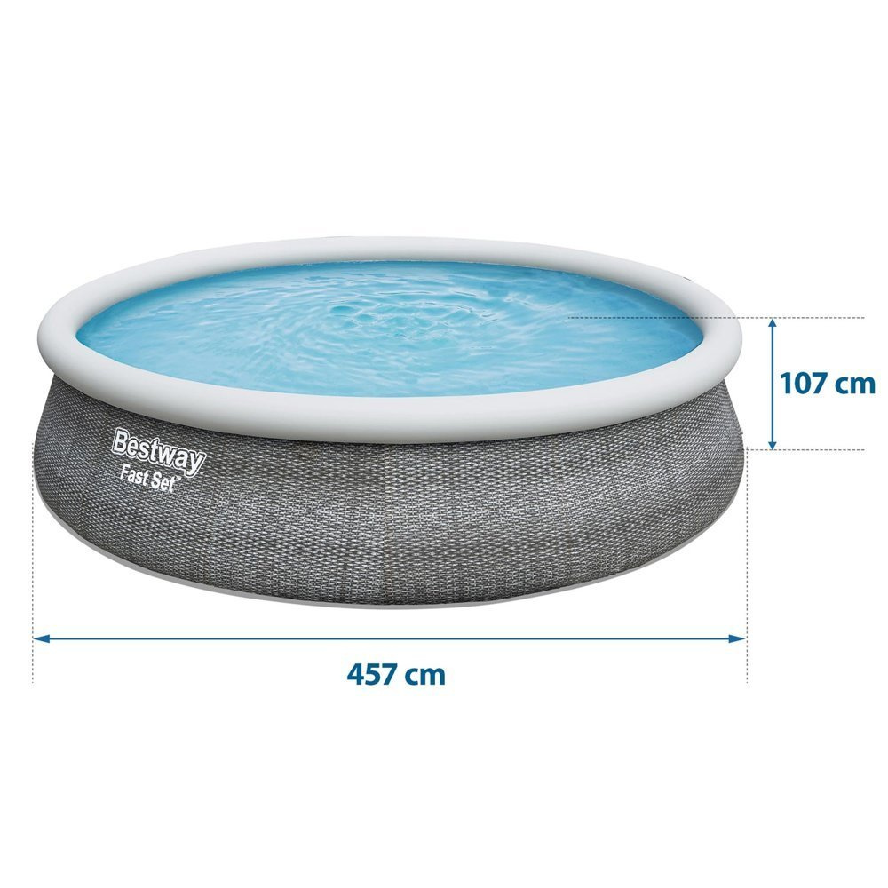 Baseinas Bestway Fast Set 457x107 cm, su filtru