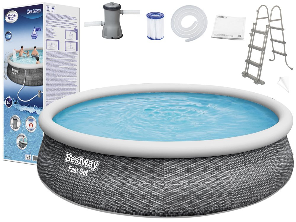 Baseinas Bestway Fast Set 457x107 cm, su filtru