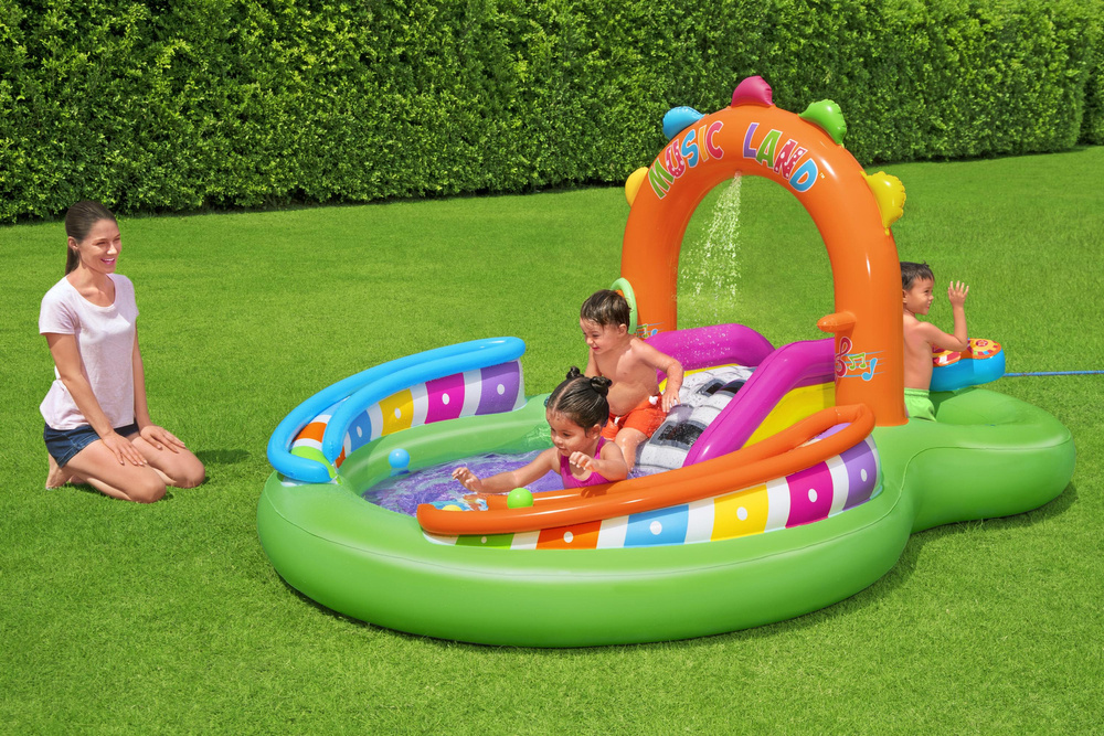 Pripučiama žaidimų aikštelė bestway sing 'n splash, 295x190x137 cm
