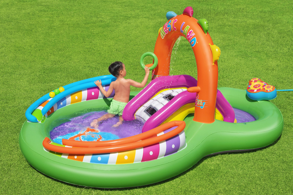 Pripučiama žaidimų aikštelė bestway sing 'n splash, 295x190x137 cm