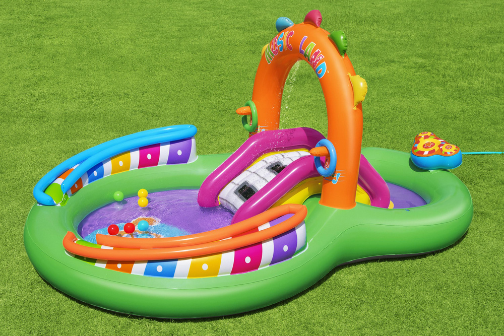 Pripučiama žaidimų aikštelė bestway sing 'n splash, 295x190x137 cm