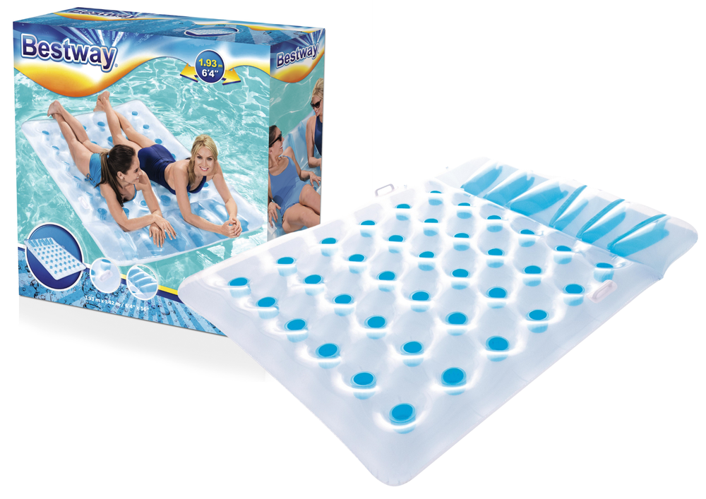 Pripučiamas paplūdimio čiužinys bestway beach bed lounge, 193x142 cm