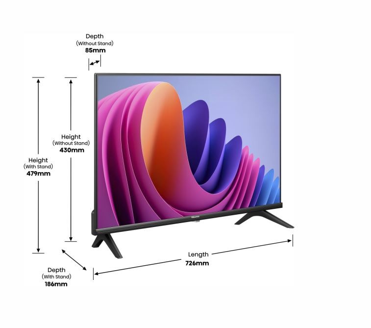 Hisense 32 colių led televizorius su direct full array technologija