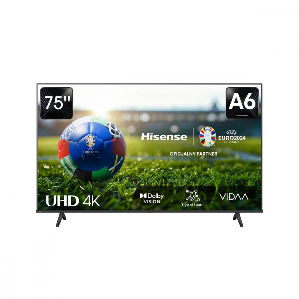 75 colių led televizorius hisense 75a6n