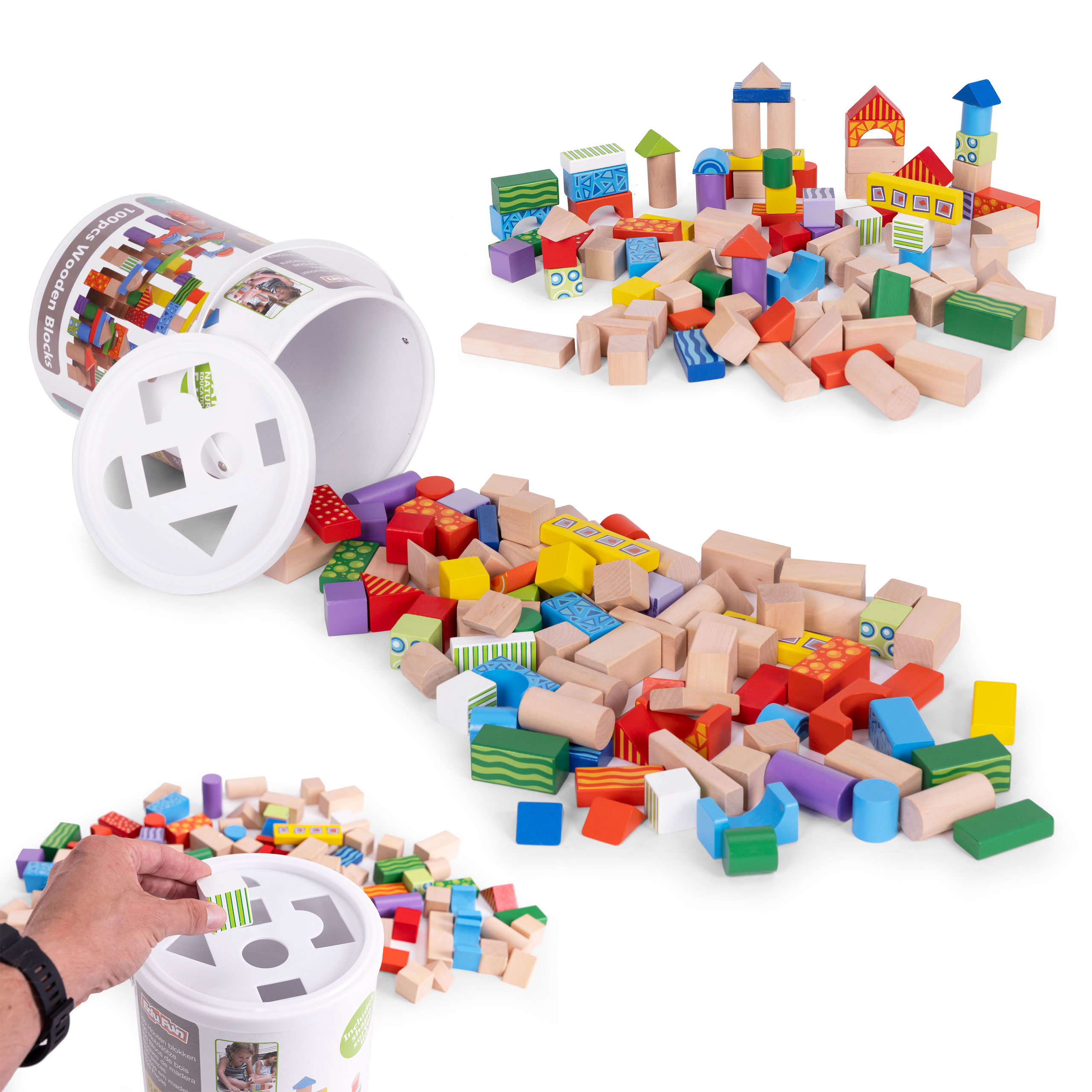 Medinės kaldėlės, 100 vnt., ecotoys