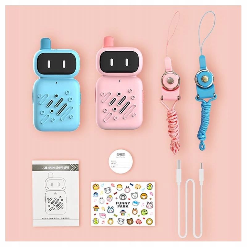2x walkie talkie vaikams robotai