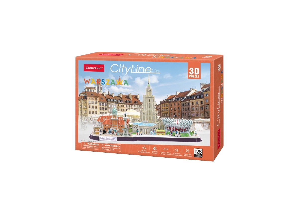 3d dėlionė varšuva cubic fun, 306-20271, 126 d.