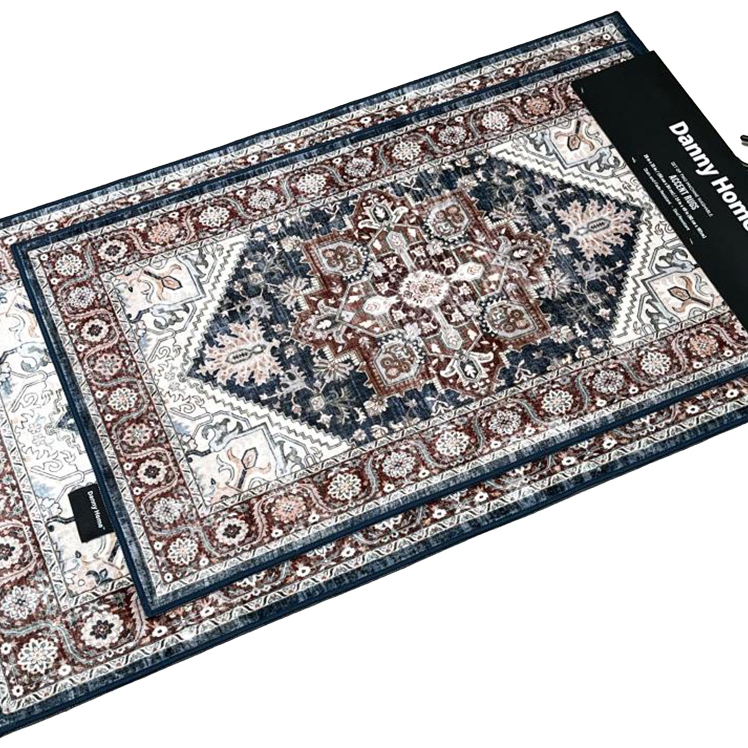 Kilimėlių rinkinys, skalbiamas, su neslystančiu pagrindu, 50 × 84 cm ir 60 × 102 cm, 2 vnt.