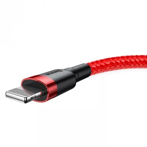 Tvirtas usb lightning kabelis iphone, raudonas