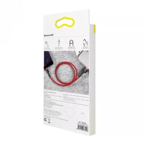 Tvirtas usb lightning kabelis iphone, raudonas