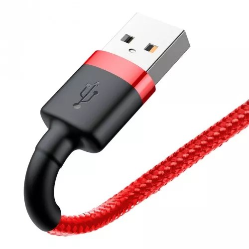Tvirtas usb lightning kabelis iphone, raudonas