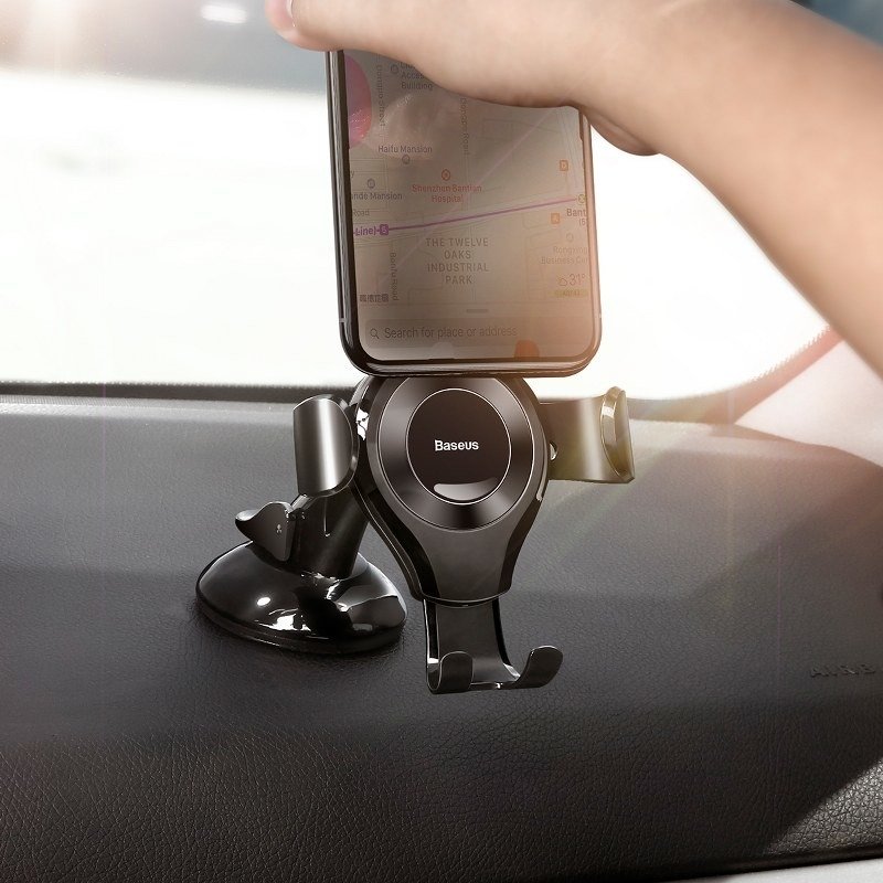 Telefono laikiklis Gravitacinis telefono laikiklis automobiliui Osculum, juodas