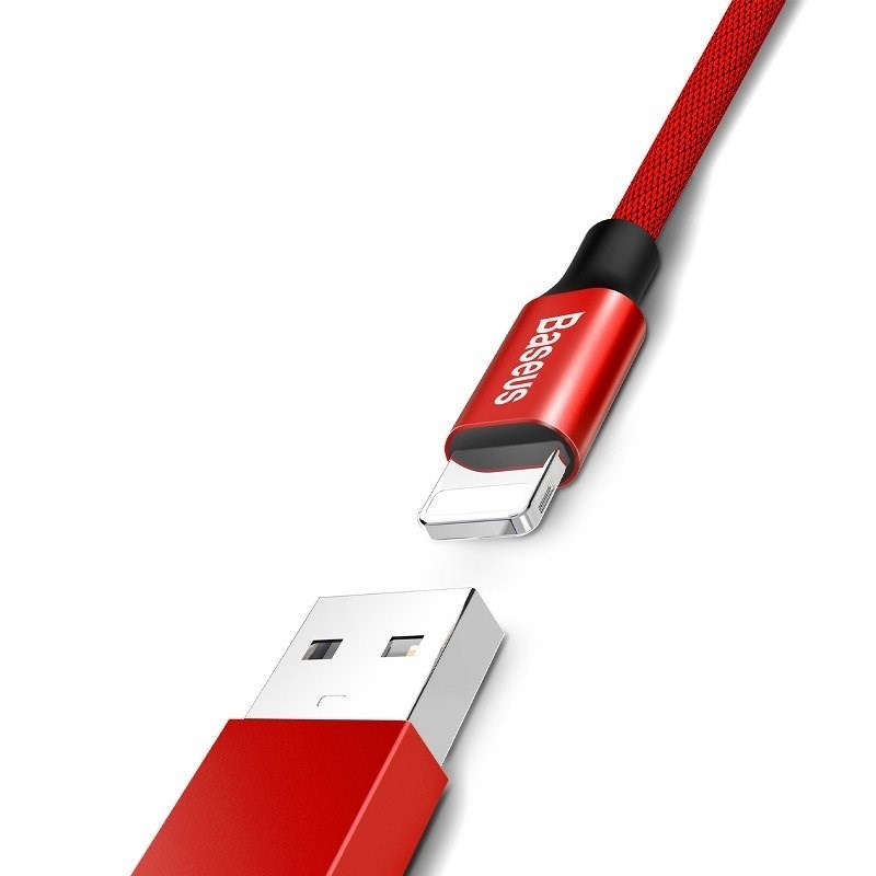 Usb laidas su lightning jungtimi, 1,8m, raudonas