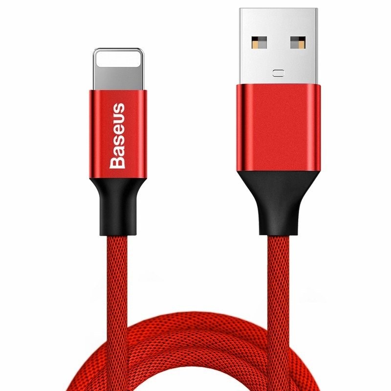 Usb laidas su lightning jungtimi, 1,8m, raudonas