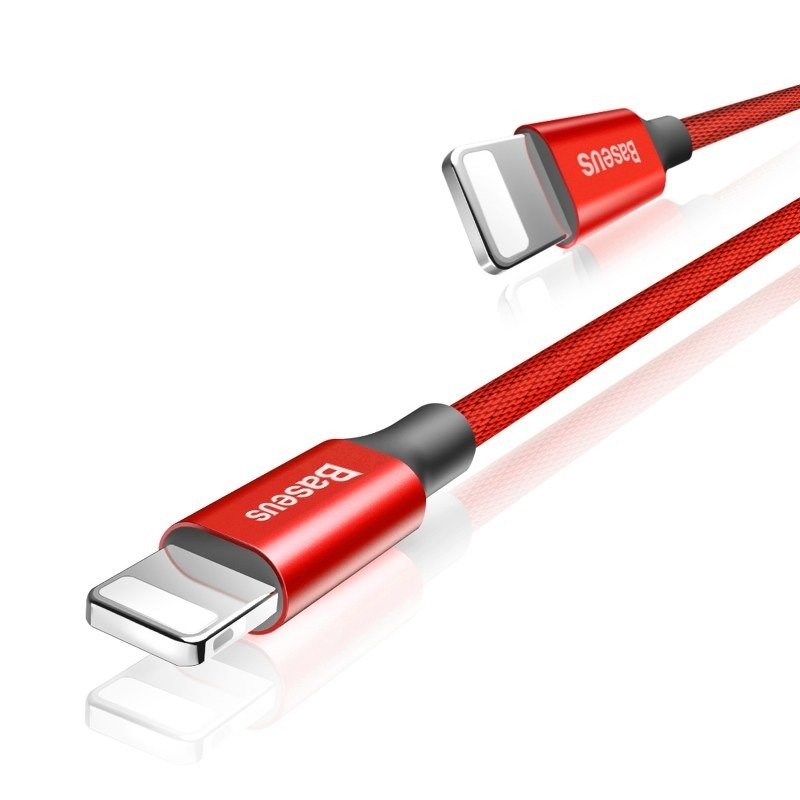 Usb laidas su lightning jungtimi, 1,8m, raudonas