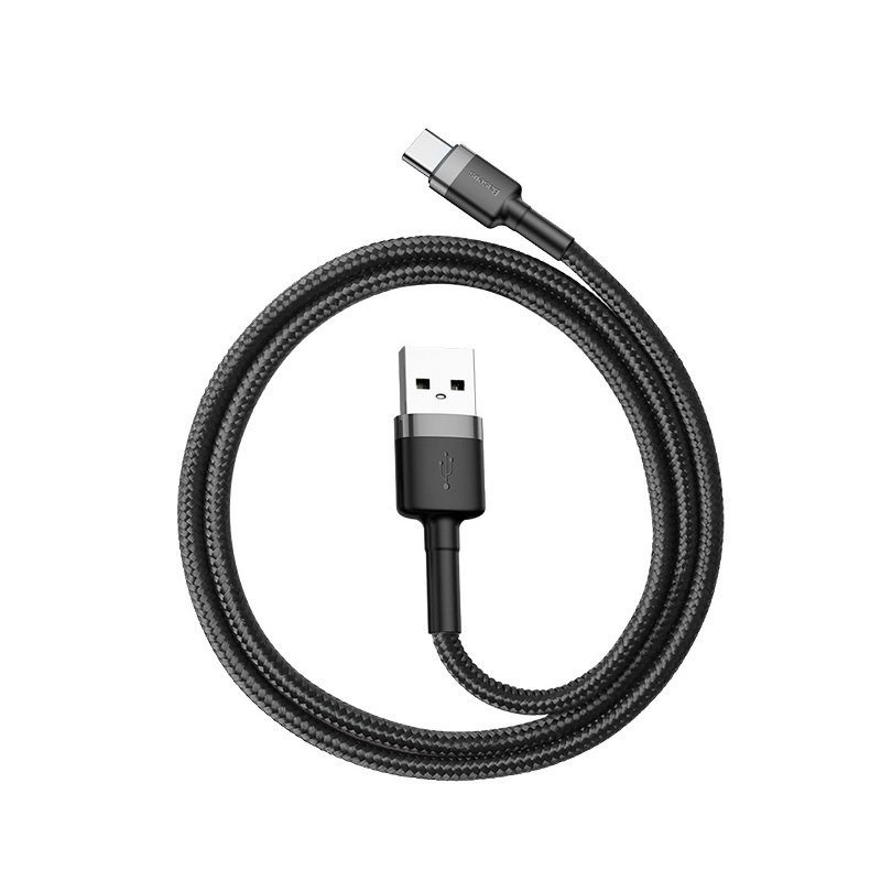 Kabelis usb-c, 3a 1m, juodas