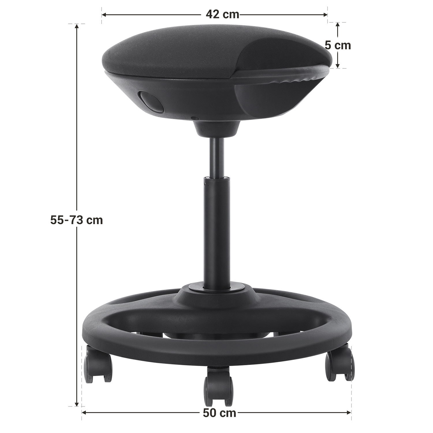 Ergonomiška darbo kėdė SONGMICS, Ø 42 cm, 55-73 cm 2