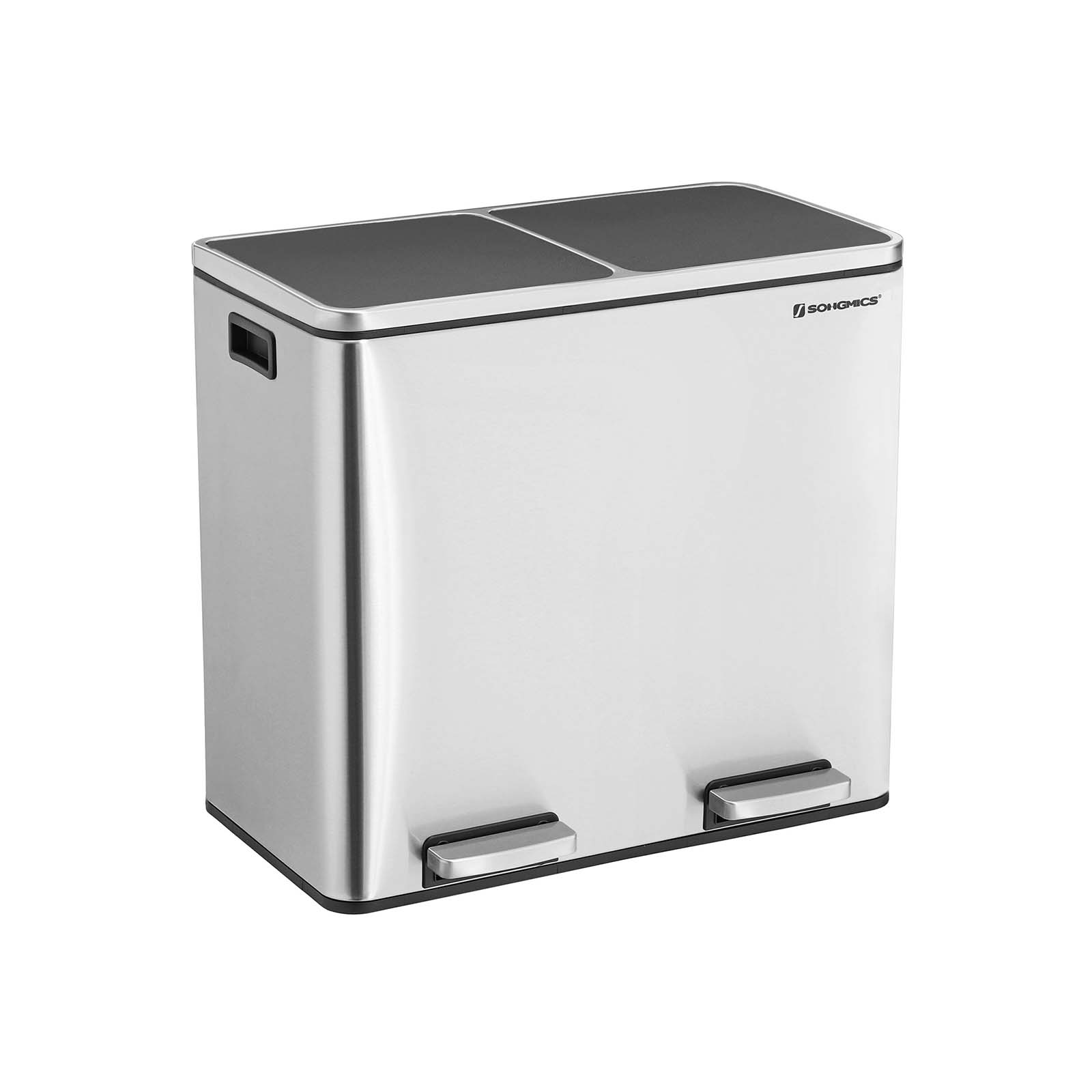 Šiukšliadėžė SONGMICS 48 L (2 x 24 L), nerūdijančio plieno