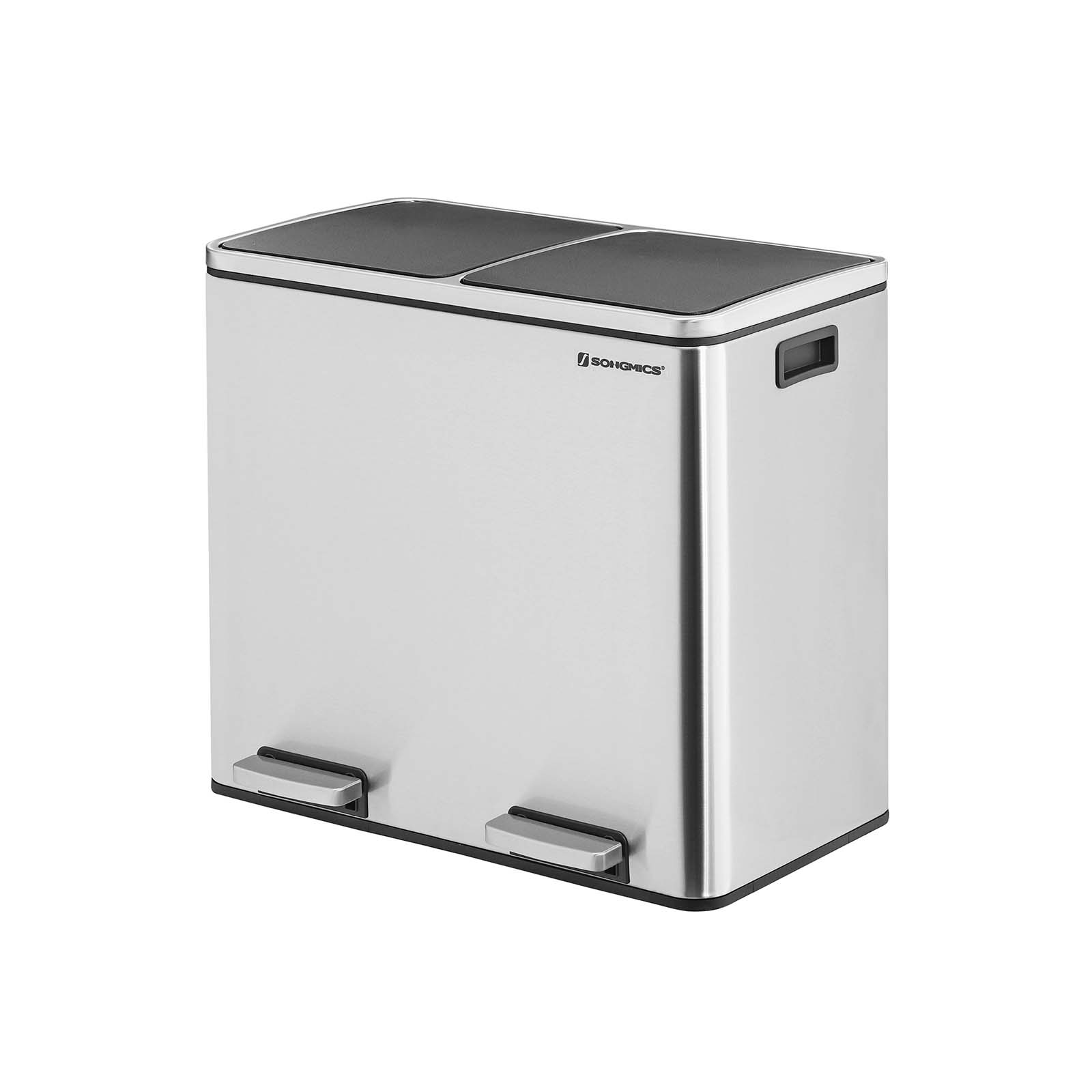 Šiukšliadėžė SONGMICS 48 L (2 x 24 L), nerūdijančio plieno