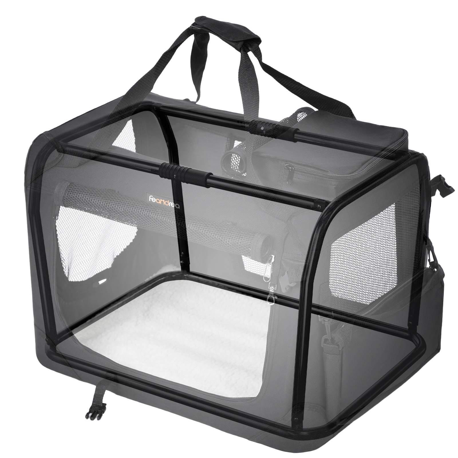 Augintinio transportavimo dėžė FEANDREA 60x40x40 cm juoda 3