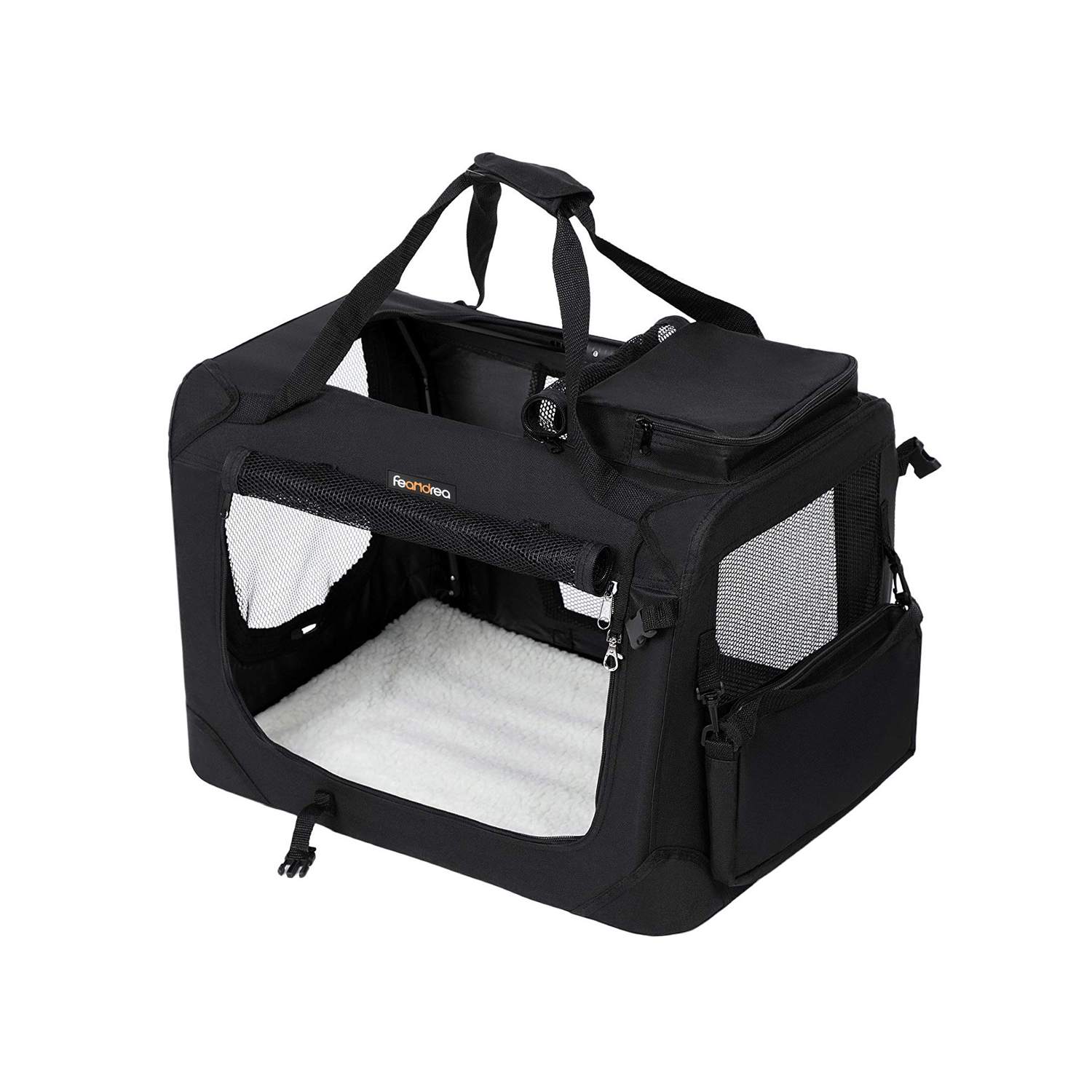 Augintinio transportavimo dėžė FEANDREA 60x40x40 cm juoda