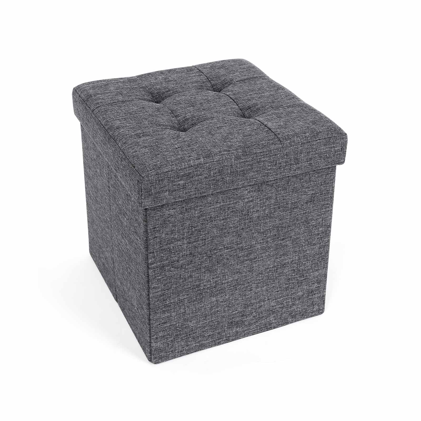 Pufas 38x38x38 cm tamsiai pilka