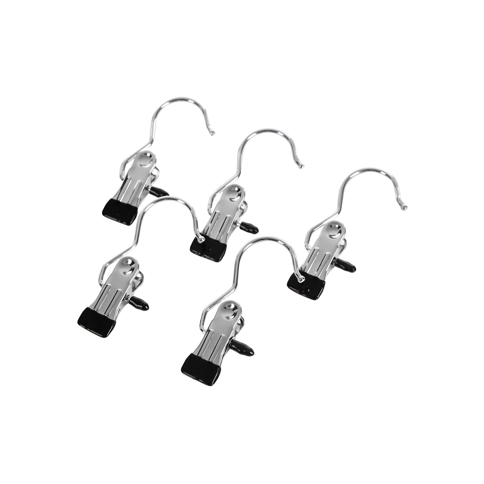 Kabinimo spaustukai su PVC danga, sidabriniai, 10,5 × 4,5 cm, 50 vnt.